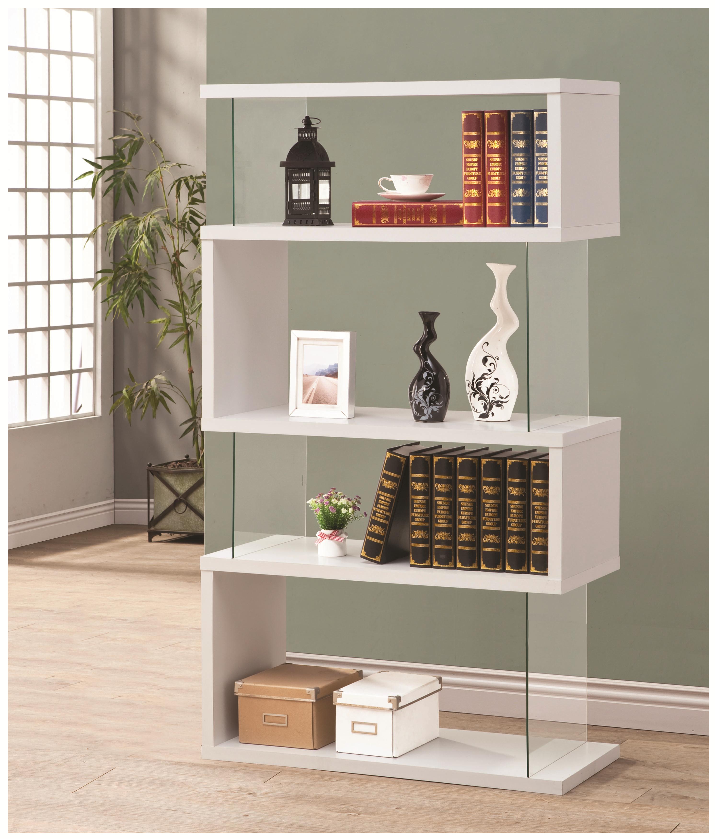 Coaster furniture 800279 corner bookshelf in dark store cappuccino finish